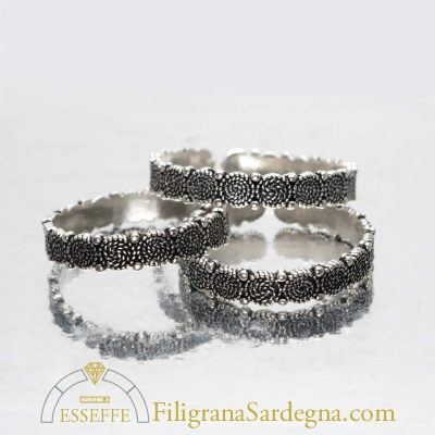 Anello argento brunito corbulette
