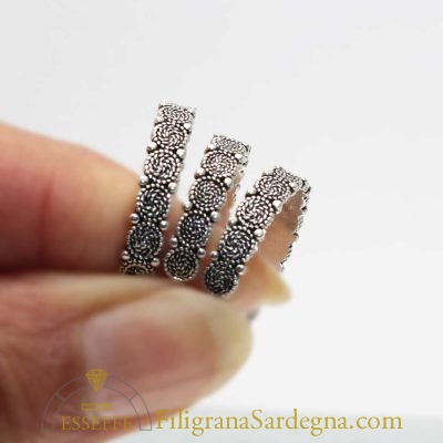 Anello argento brunito corbulette
