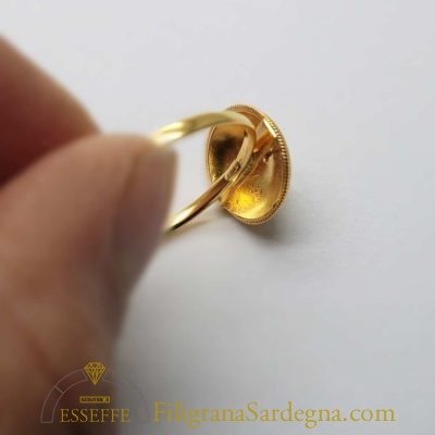 Anello con corbula gambo sottile