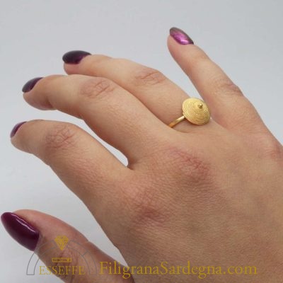 Anello con corbula gambo sottile