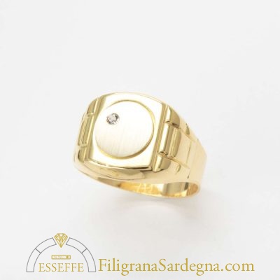 Anello da uomo modello orologio