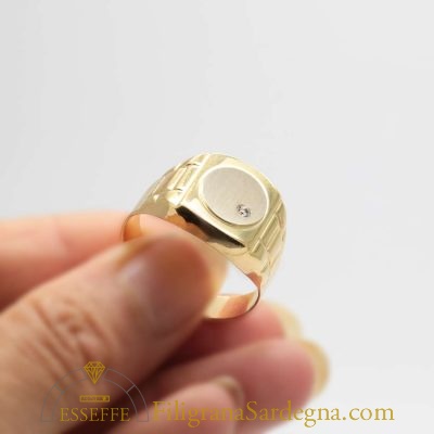 Anello da uomo modello orologio