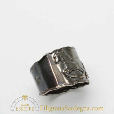 Anello in argento con cavallo