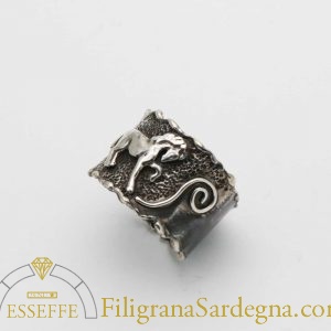 Anello in argento con cavallo