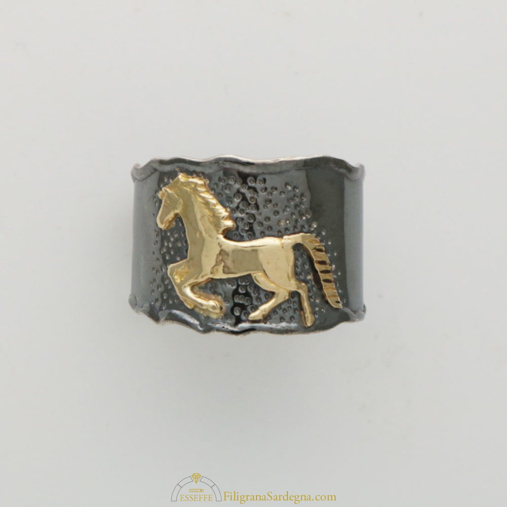 Bague En Argent 925 Avec Opale - Thème équitation Et Selle Américaine, Pour Femme