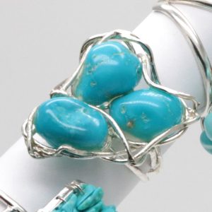 Anello in argento con turchese naturale - Modello 2