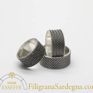 Anello in filigrana d'argento unisex