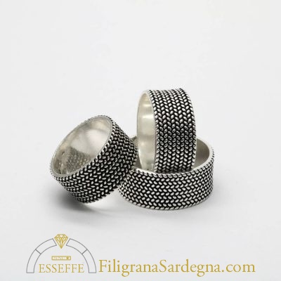 Anello in filigrana d'argento unisex