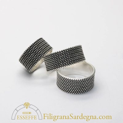 Anello in filigrana d'argento unisex