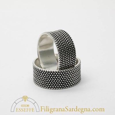 Anello in filigrana d'argento unisex