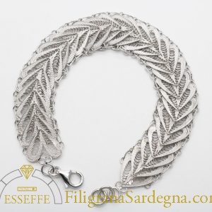 Bracciale a lisca di pesce in filigrana d’argento
