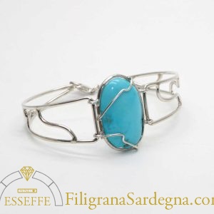 Bracciale argento con turchese