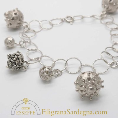 Bracciale filigrana con bottoni in argento