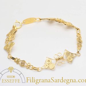 Bracciale con elementi in filigrana d'oro