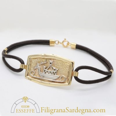 Bracciale con navicella nuragica