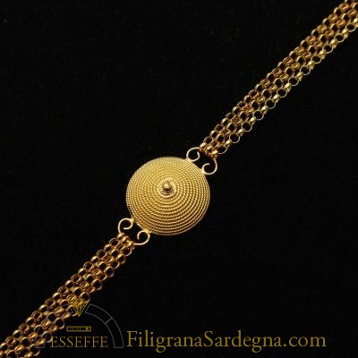 Bracciale d'oro con corbula