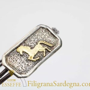 Bracciale in argento con cavallo d'oro o argento