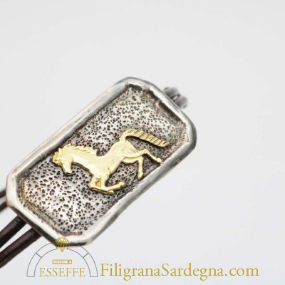 Bracciale in argento con cavallo d'oro o argento