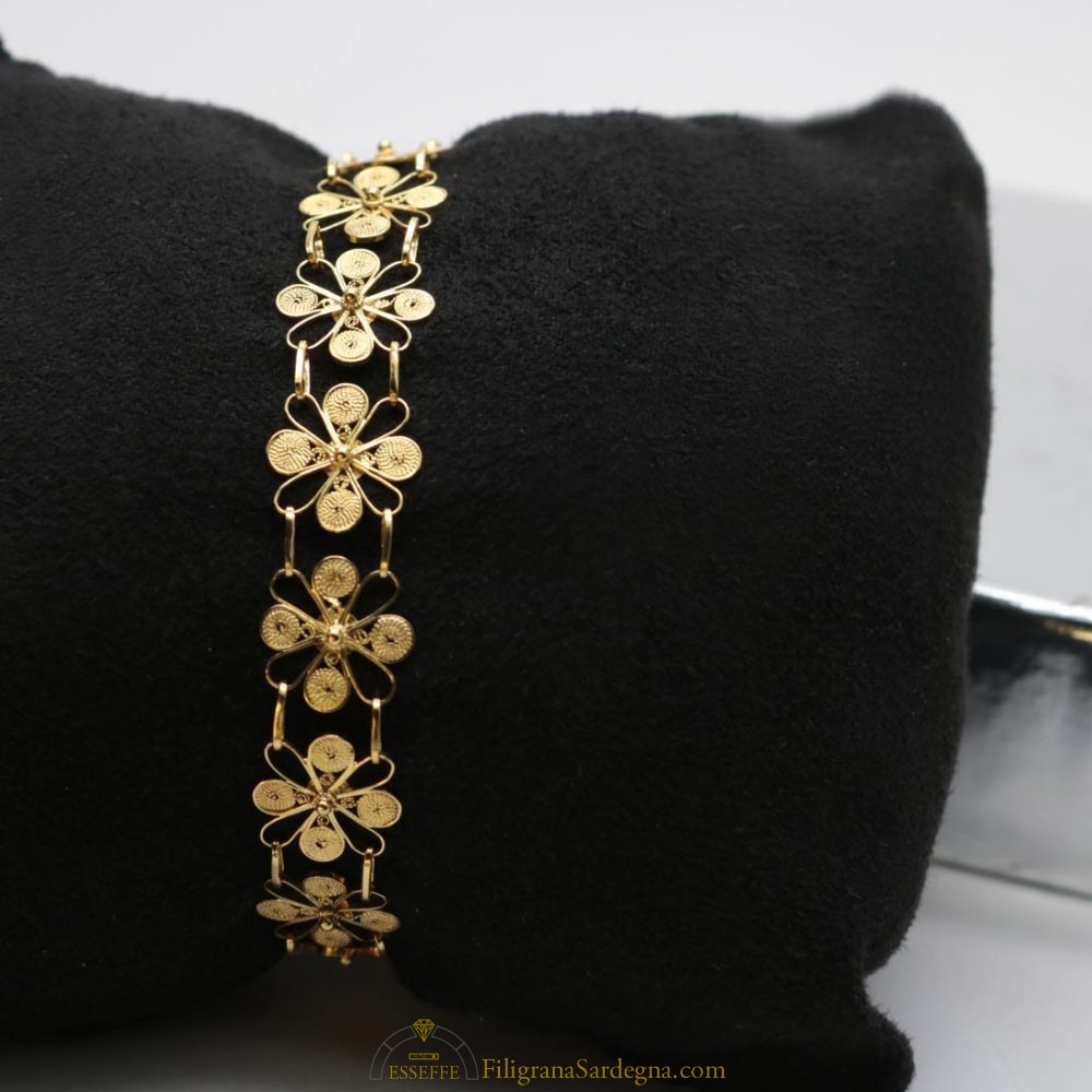 Made by Nami Bracciale minimalista da donna in oro con piastrine in