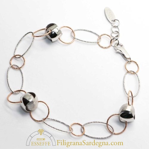 Bracelet En Kyanite (Cyanite) Et Argent 925 - Fabrication Italienne - Longueur ~21 Cm - Neuf Avec étiquettes