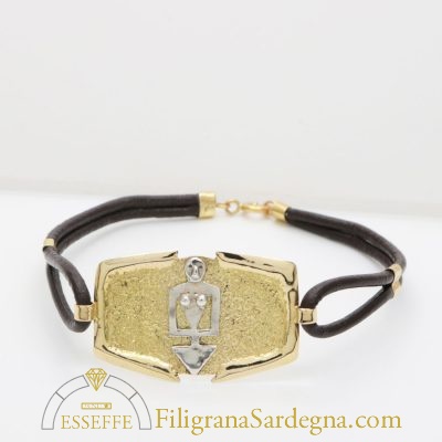 Bracciale in oro con dea madre