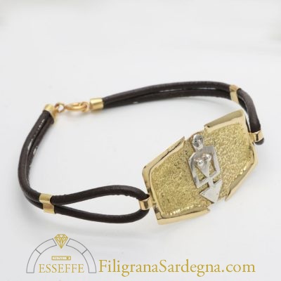 Bracciale in oro con dea madre