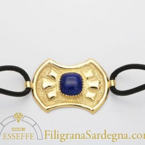 Bracciale in oro con lapislazzulo