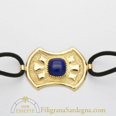 Bracciale in oro con lapislazzulo