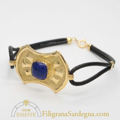 Bracciale in oro con lapislazzulo