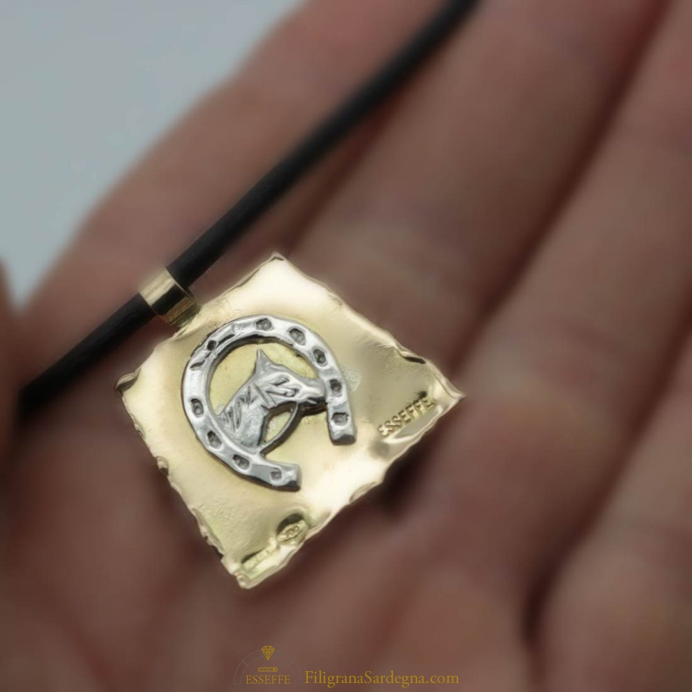 Collana Con Ciondolo Ferro Di Cavallo In Argento 925 Personalizzabile – Portafortuna Equestre