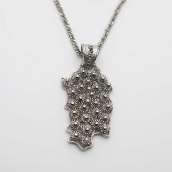 Collana Donna In Argento Dorato – Filigrana Sarda Con Fiori – Girocollo 41 Cm