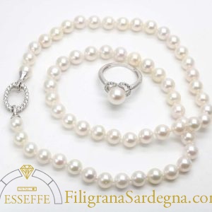 Chiusura per Collana con Perle in Oro Bianco - Gioielleria Amadori