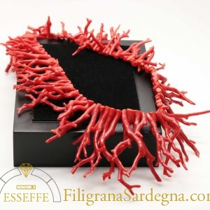 Collana frangioni di corallo rosso di Sardegna