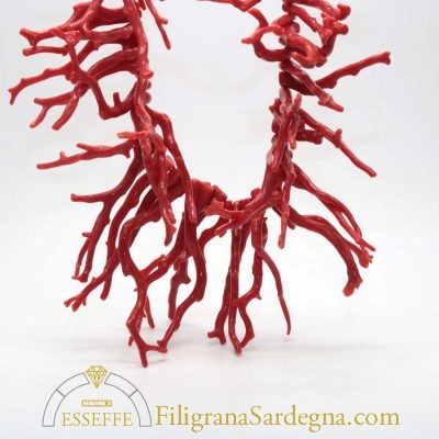 Collana frangioni di corallo rosso di Sardegna