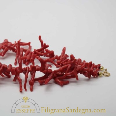 Collana frangioni di corallo rosso di Sardegna
