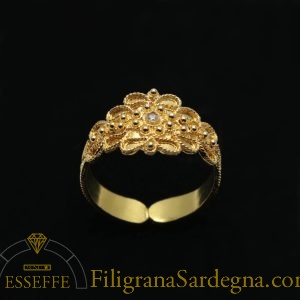 Fede sarda in oro con diamantino