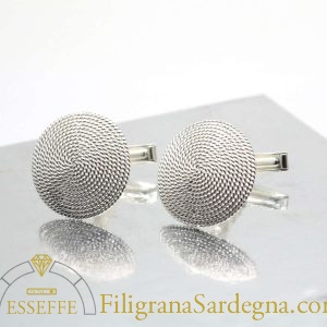 Gemelli in filigrana d’argento con corbula piatta