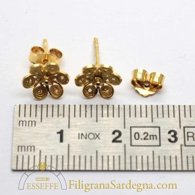 Mini rosette in filigrana d’oro