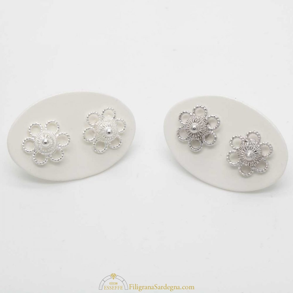Orecchini a Cerchio con Perla Rotonda in Argento 925 Cerchi Piccoli