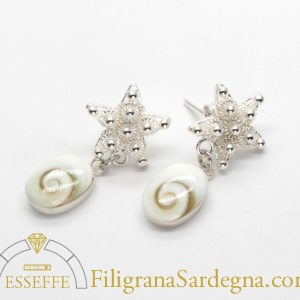 Orecchini argento a nido d’ape con occhio di Santa Lucia