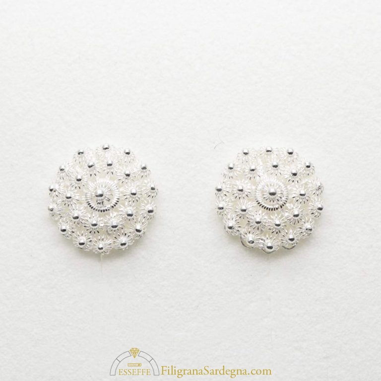 PS Orecchini Donna in Argento filigrana sarda Nido d'Ape (Brunito