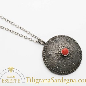 Pendente in filigrana a bottone sardo