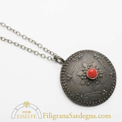 Pendente in filigrana a bottone sardo