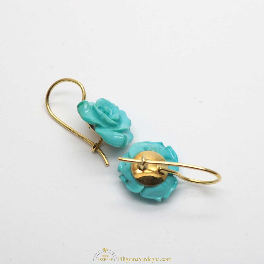 Orecchini A Goccia In Argento 925 Con Turchese E Filigrana - Regalo Donna, Mamma, Nonna